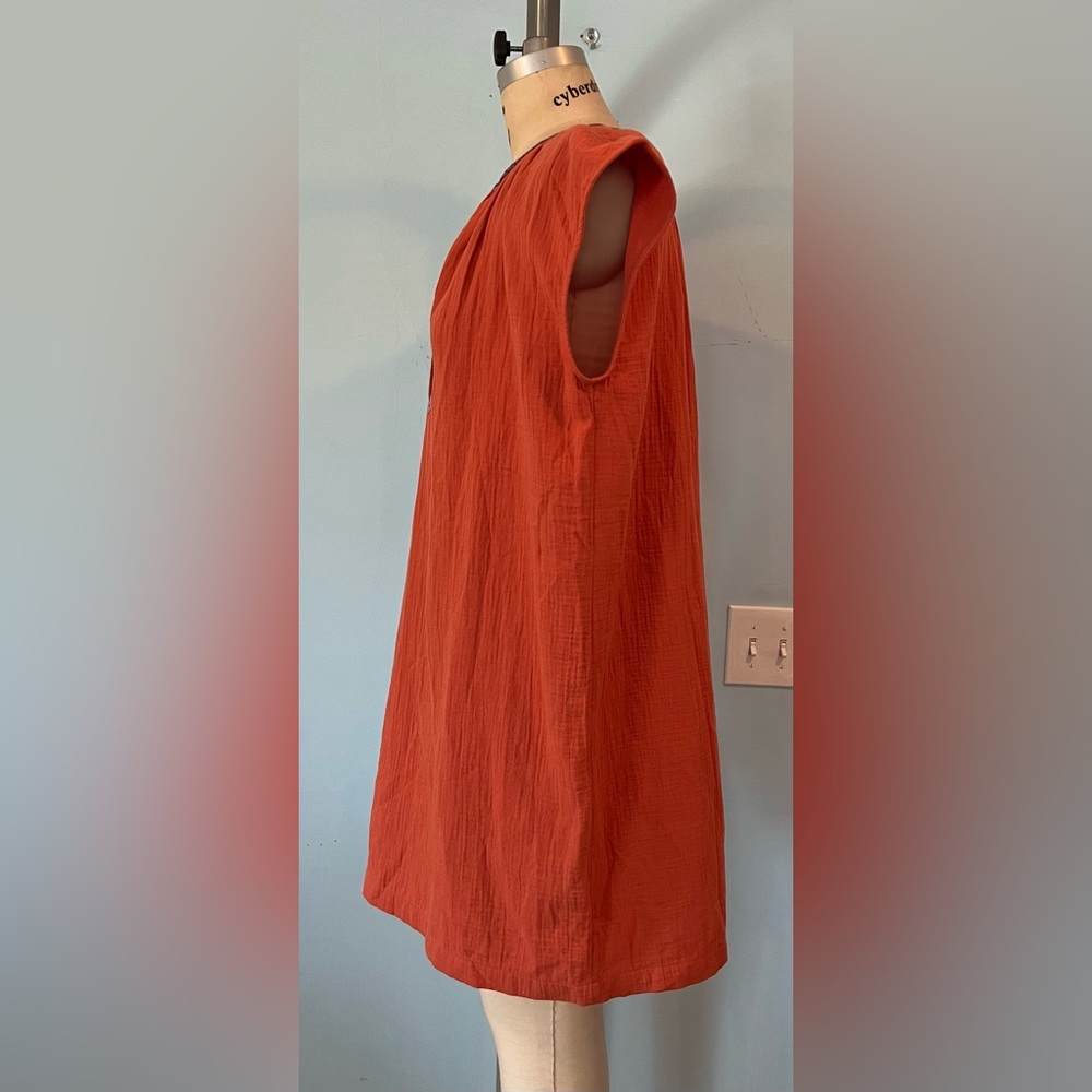 NWOT Madewell Embroidered Lightestspun Cover-Up Tunic - Orange - Medium - Picture 6 of 11